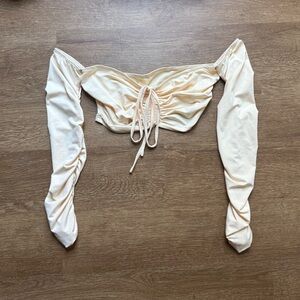 Cream Crop Top SHEIN